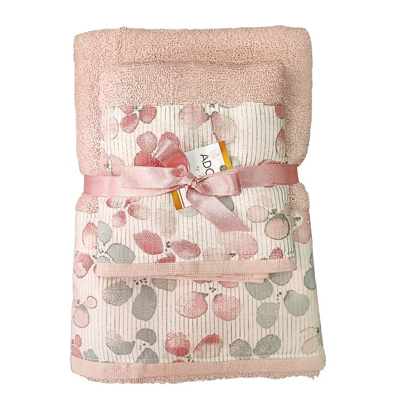 Set 6 Asciugamani Da Bagno 50x100cm - Cotone, Rosa Chiaro - Foto 7