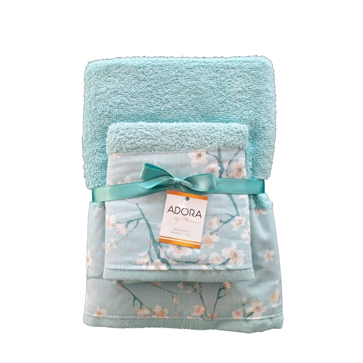 Set 2 Asciugamani bagno spugna cotone mod.JAPAN tiffany
