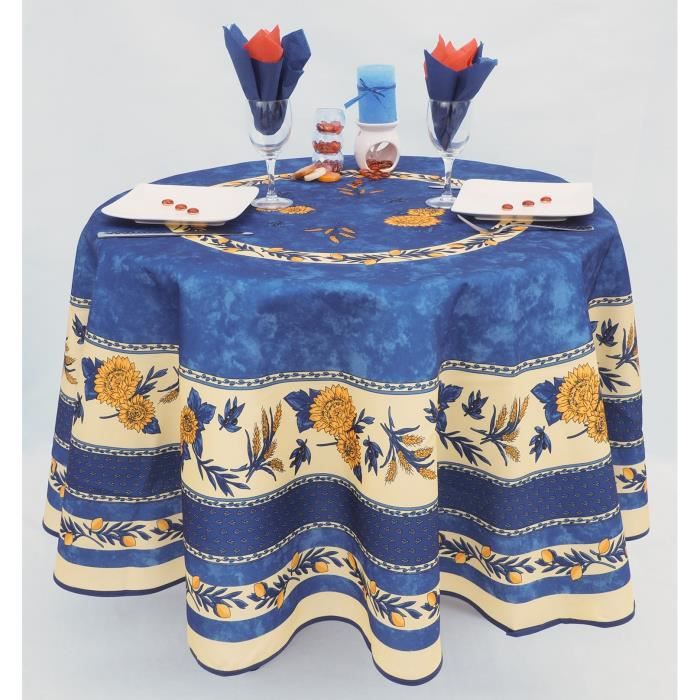Tovaglia antimacchia provenzale GIRASOLI BLU