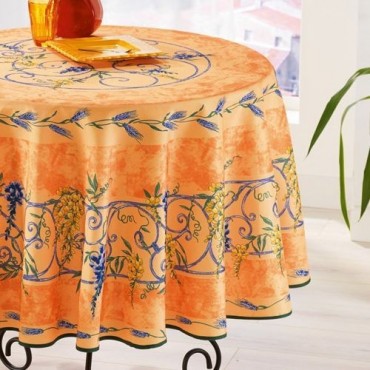 Tovaglia antimacchia provenzale GLICINE ARANCIO