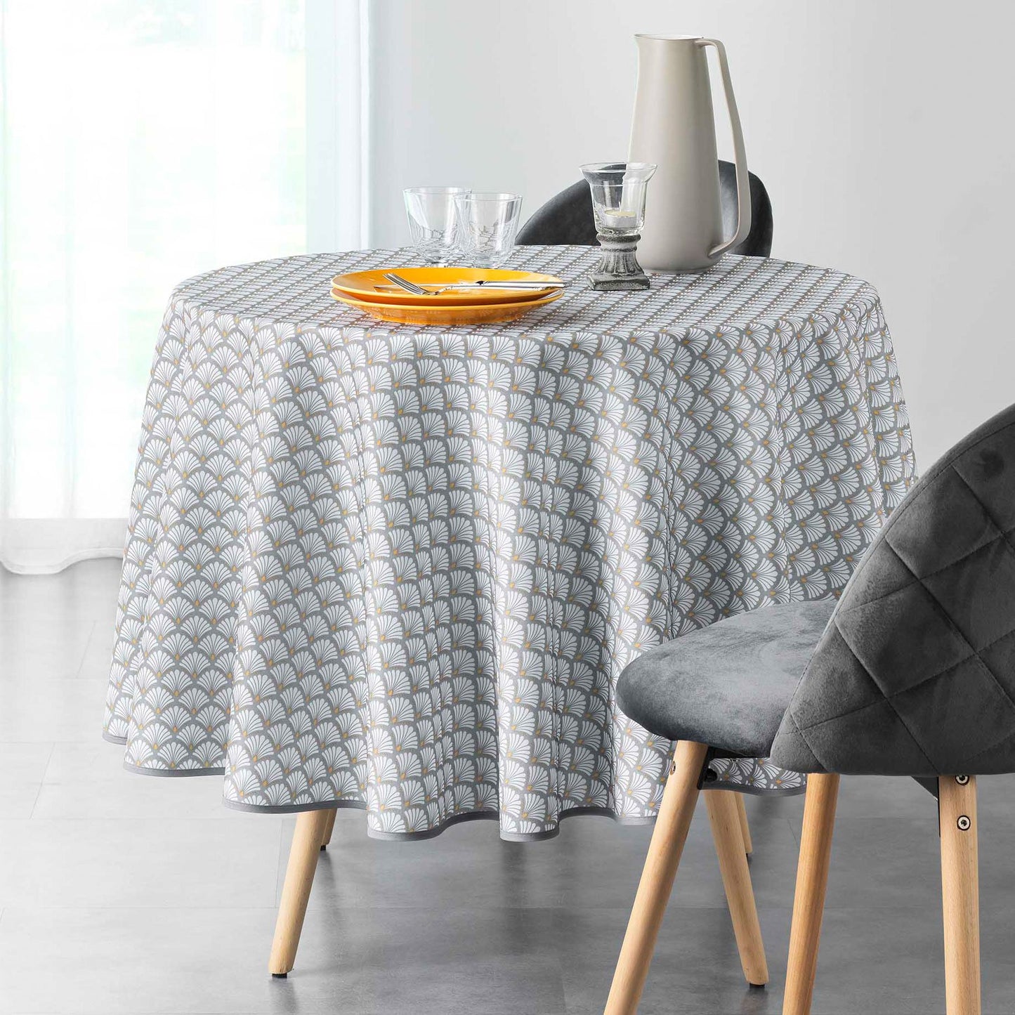 Tovaglia Antimacchia Fantasia Artchic Blanc – Geometrica, facile da pulire e senza stiro