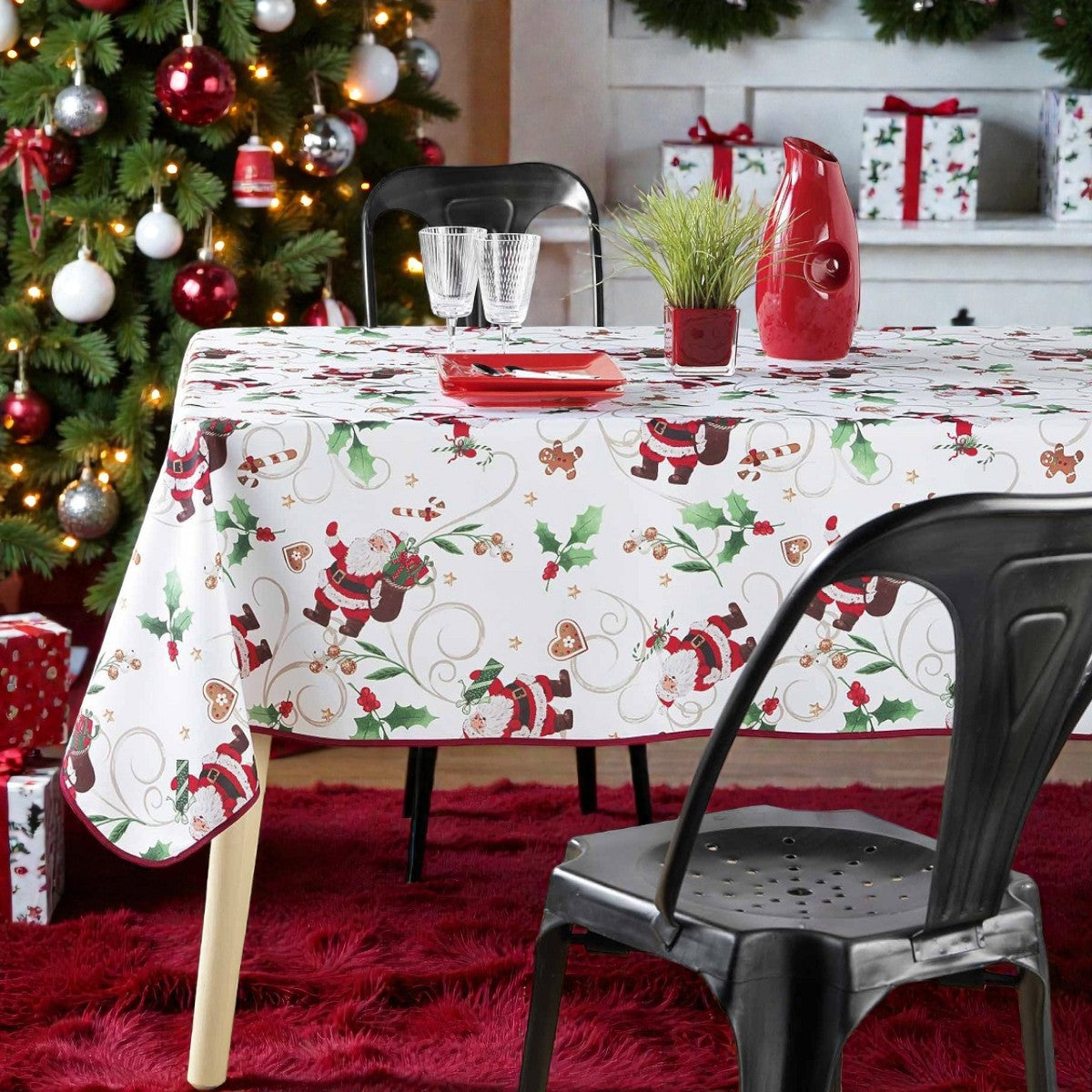 Tovaglia antimacchia natalizia BABBO NATALE