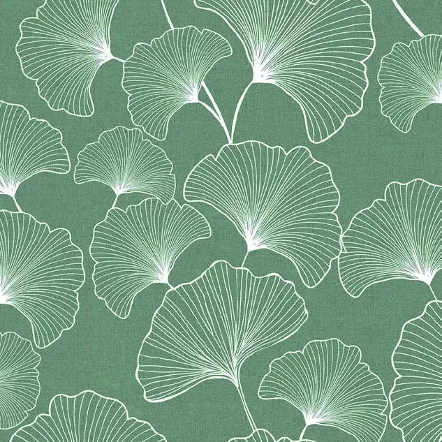 dettaglio fantasia botanica verde tovaglia antimacchia