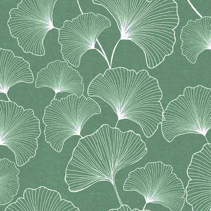 dettaglio fantasia botanica verde tovaglia antimacchia